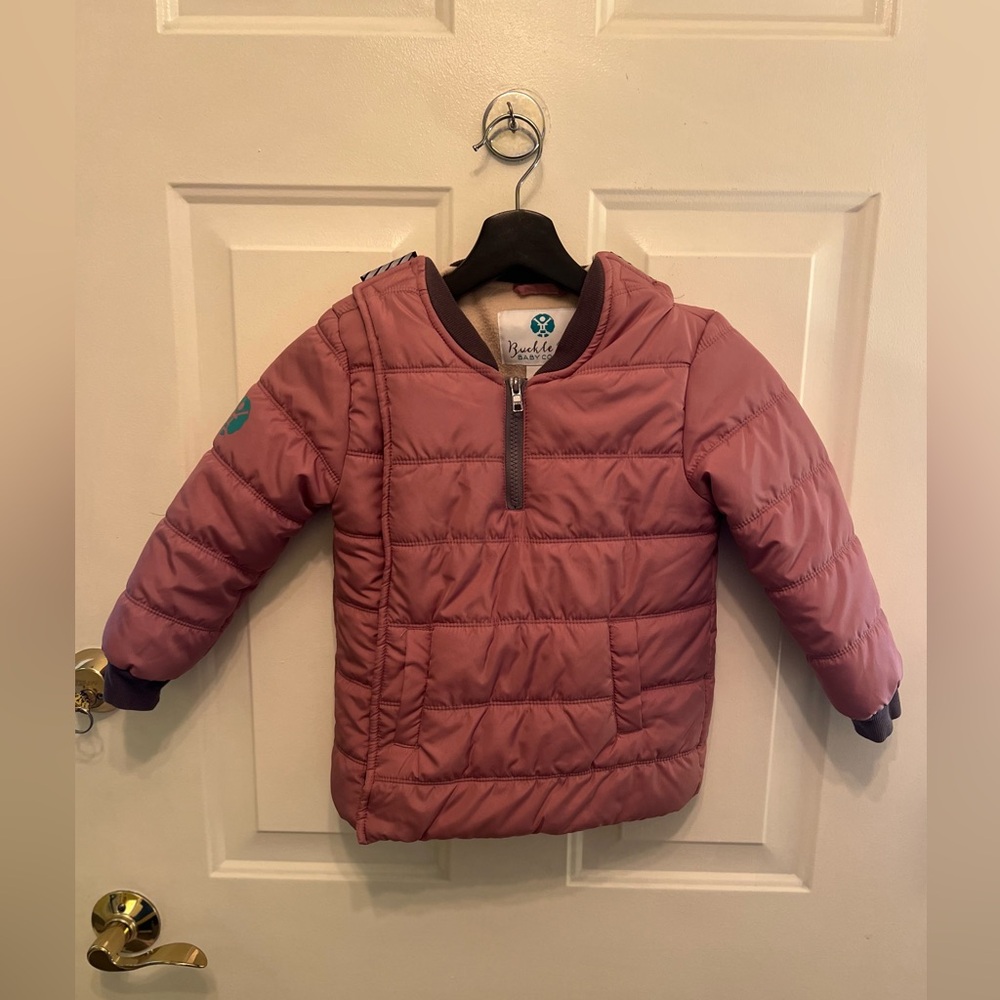 Buckle Me Baby Coat Pink  Puffer Jacket Size 4T